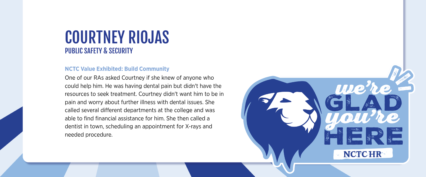 Courtney Riojas Kudos September 2026